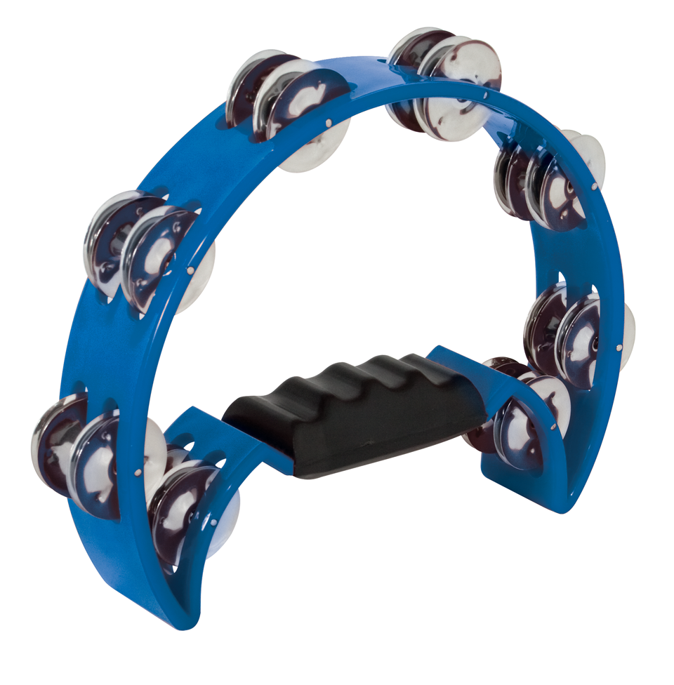 Mano Percussion | TMP11BL | Half-Moon Tambourine | Blue Mano Percussion | TMP11BL | Half-Moon Tambourine | Blue